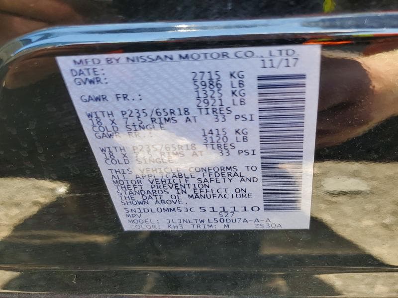 2018 INFINITI QX60 BASE 13