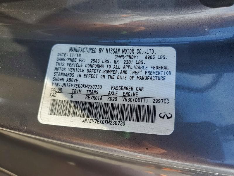 2019 INFINITI Q60 3.0T LUXE 12