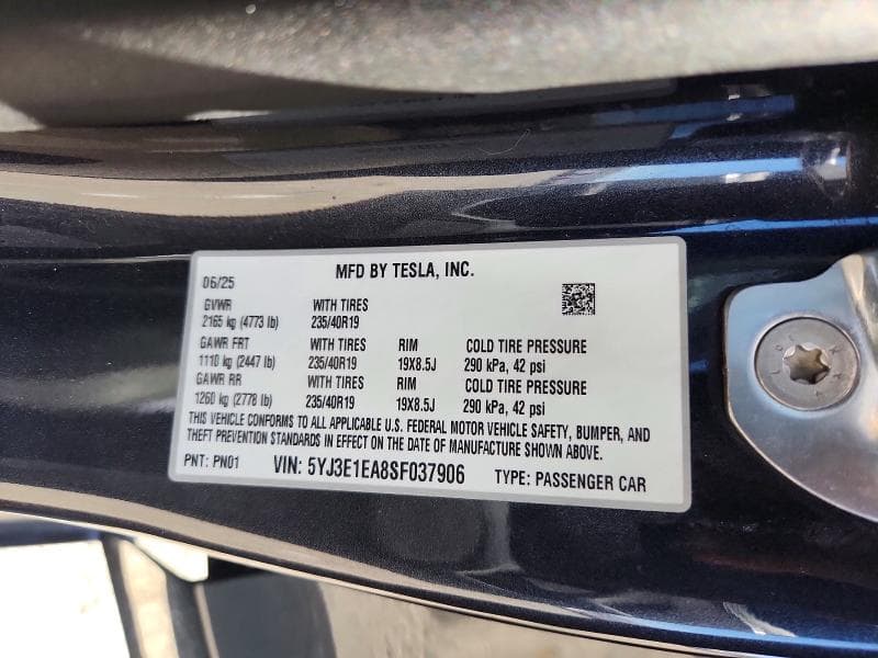 2025 TESLA MODEL 3 12