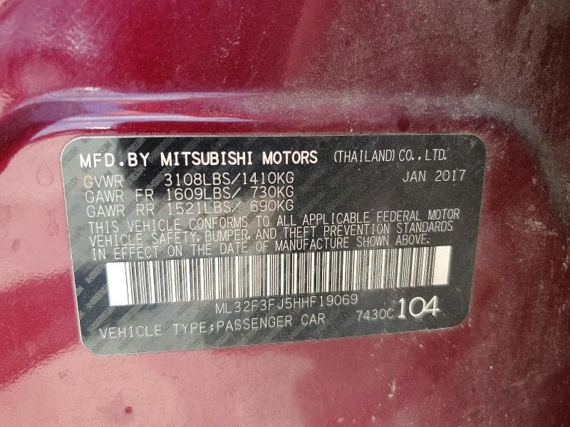 2017 MITSUBISHI MIRAGE G4 ES 12
