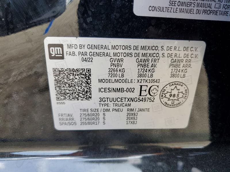2022 GMC SIERRA K1500 ELEVATION 12