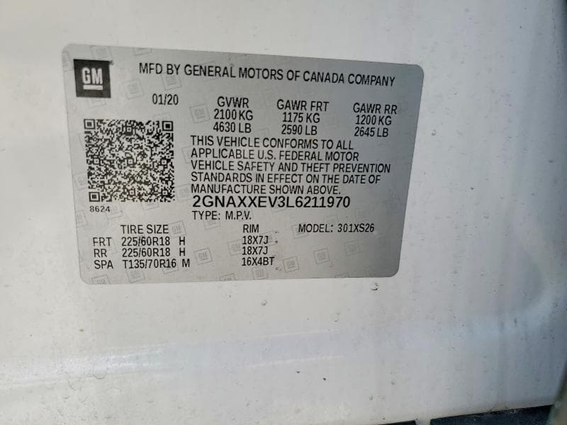 2020 CHEVROLET EQUINOX PREMIER 12