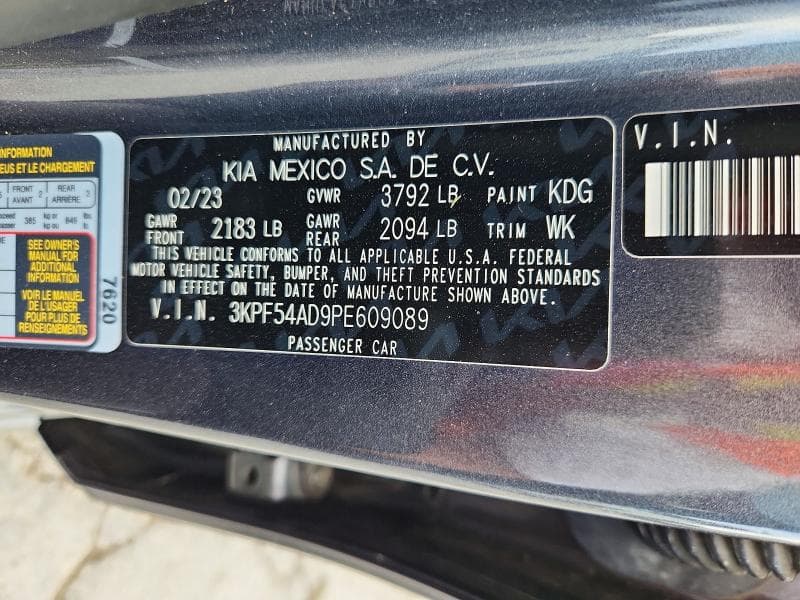 2023 KIA FORTE GT LINE 12