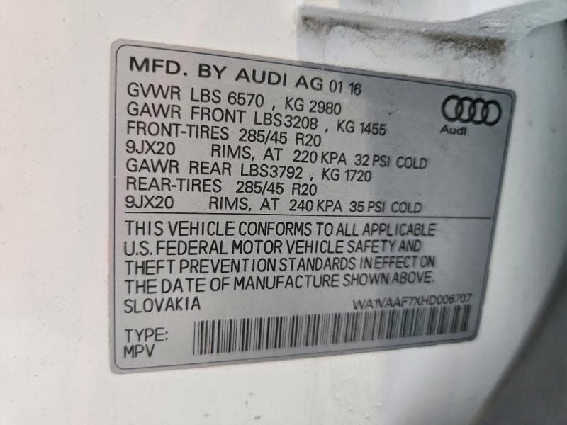 2017 AUDI Q7 PRESTIGE 13