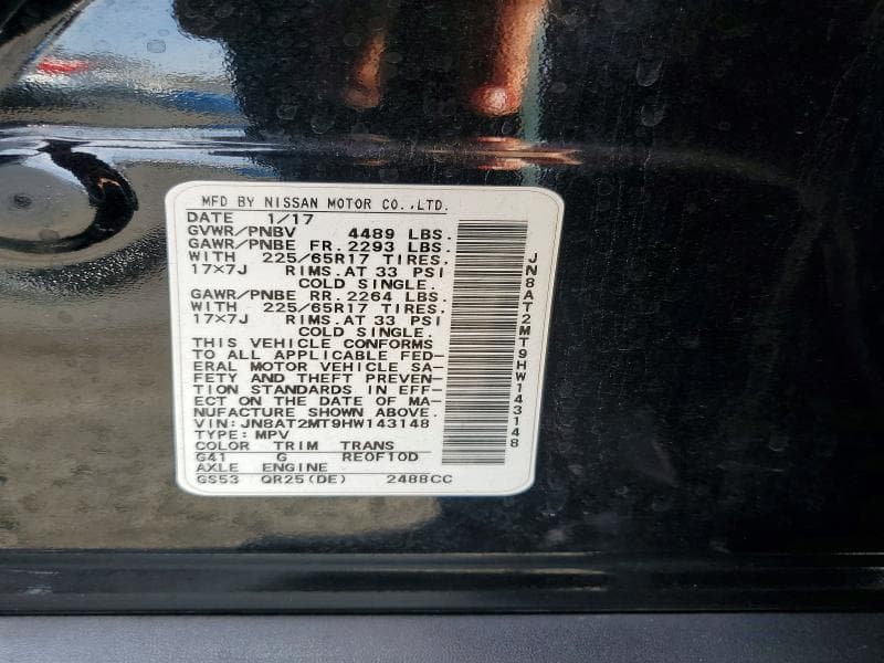 2017 NISSAN ROGUE SV 13