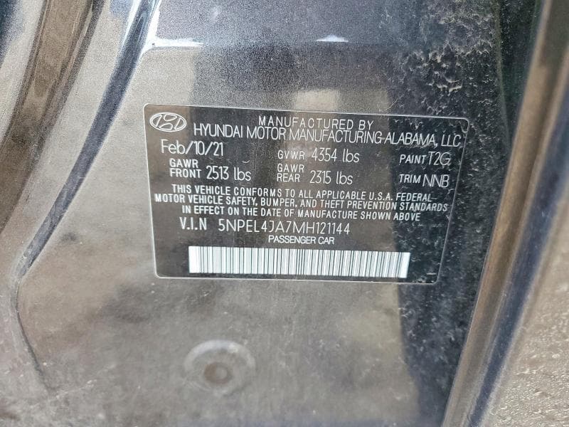 2021 HYUNDAI SONATA SEL 12