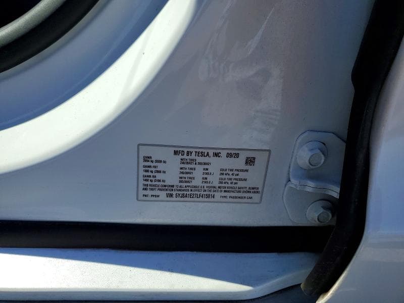 2020 TESLA MODEL S 12