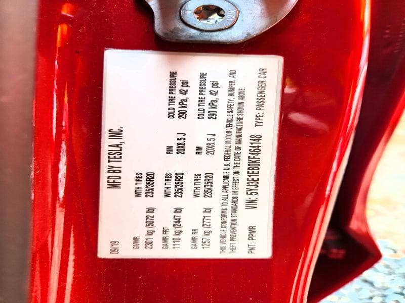 2019 TESLA MODEL 3 12