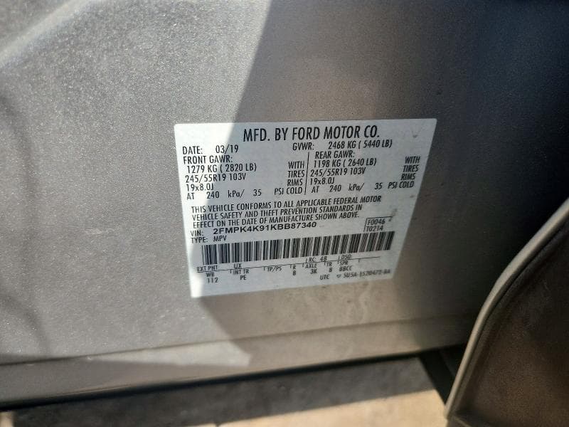 2019 FORD EDGE TITANIUM 12