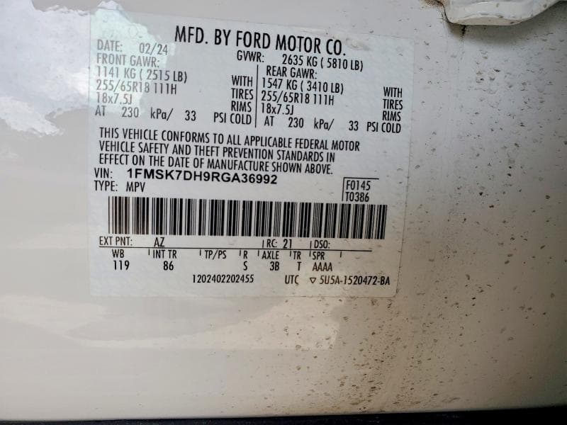 2024 FORD EXPLORER XLT 12
