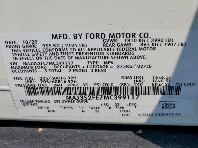 2021 FORD ECOSPORT S 13