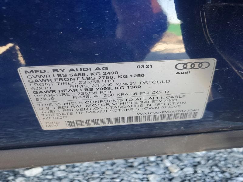 2021 AUDI Q5 PRESTIGE 13
