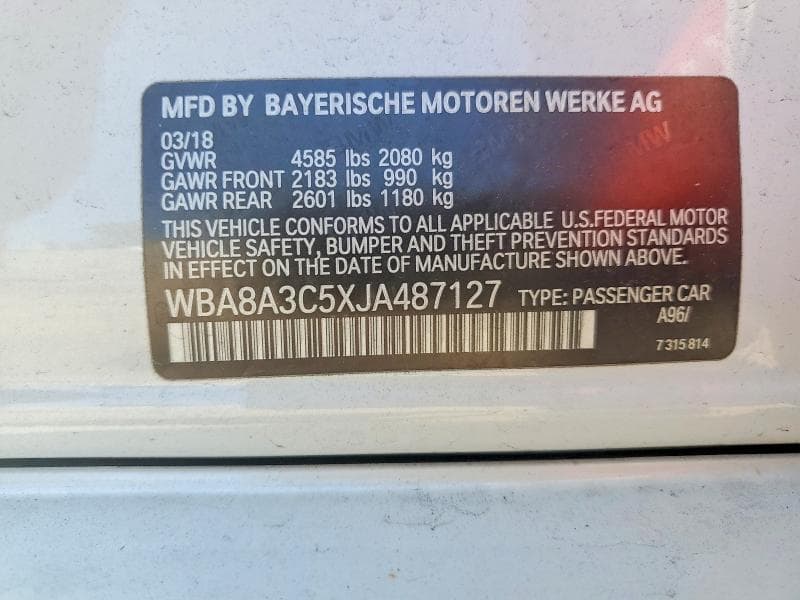 2018 BMW 320 XI 12