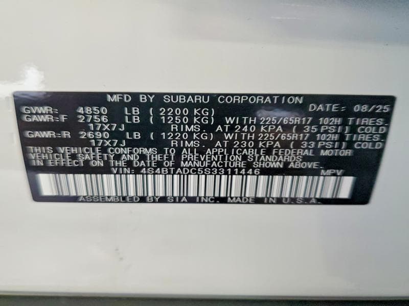 2025 SUBARU OUTBACK PREMIUM 14