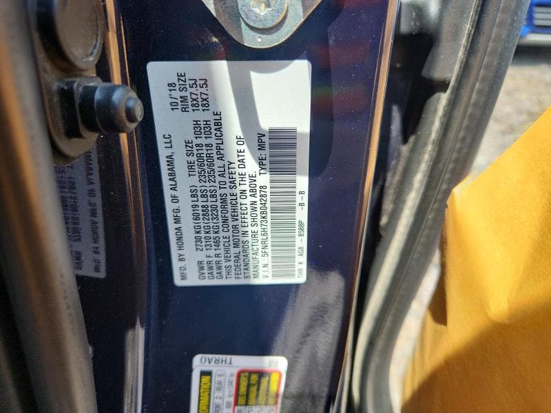 2019 HONDA ODYSSEY EXL 12
