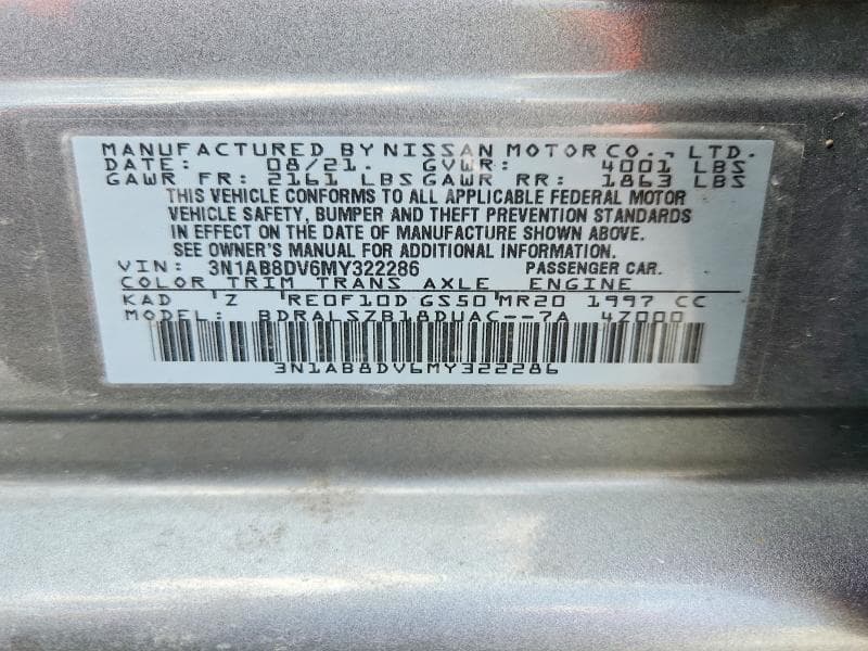 2021 NISSAN SENTRA SR 12