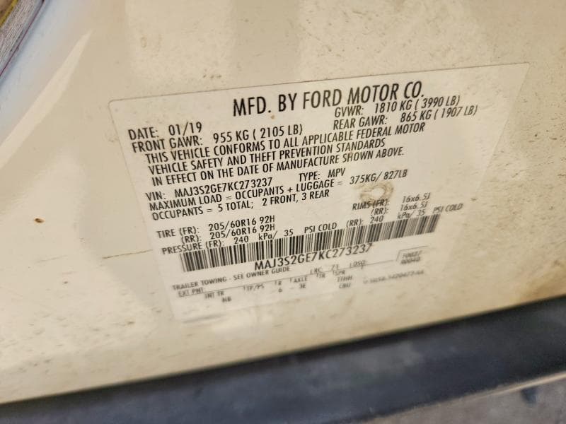 2019 FORD ECOSPORT SE 12