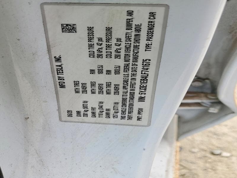 2020 TESLA MODEL 3 12
