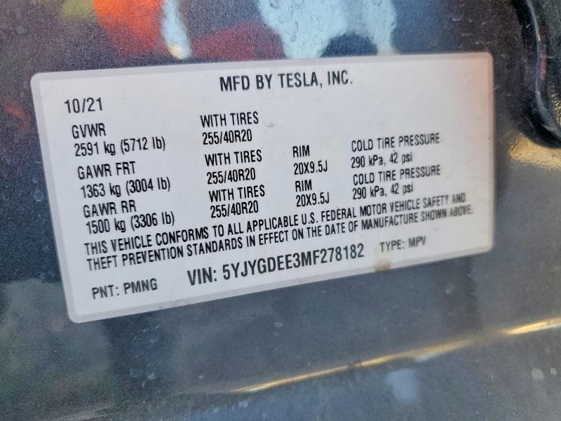2021 TESLA MODEL Y 12