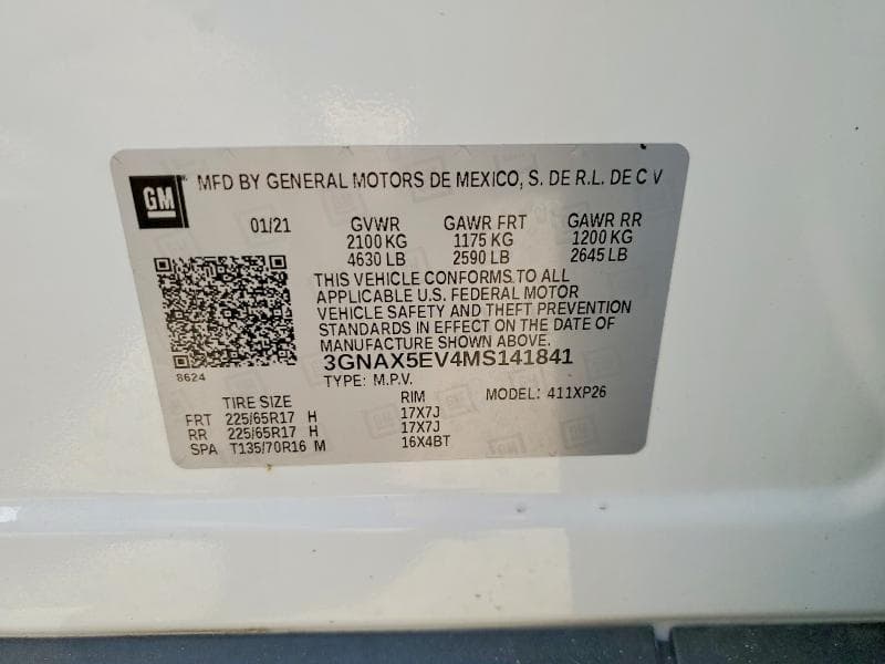 2021 CHEVROLET EQUINOX 14