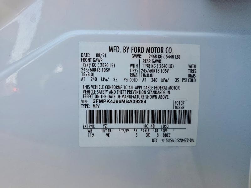 2021 FORD EDGE SEL 13
