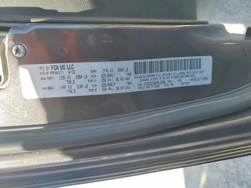 2019 DODGE GRAND CARAVAN GT 14