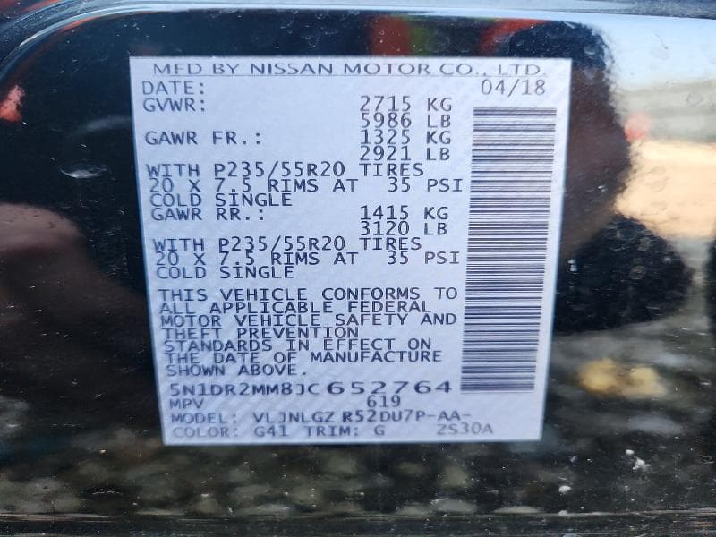 2018 NISSAN PATHFINDER SL 13