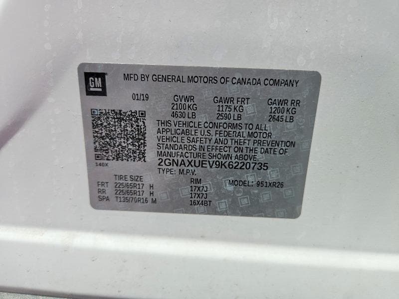 2019 CHEVROLET EQUINOX LT 13