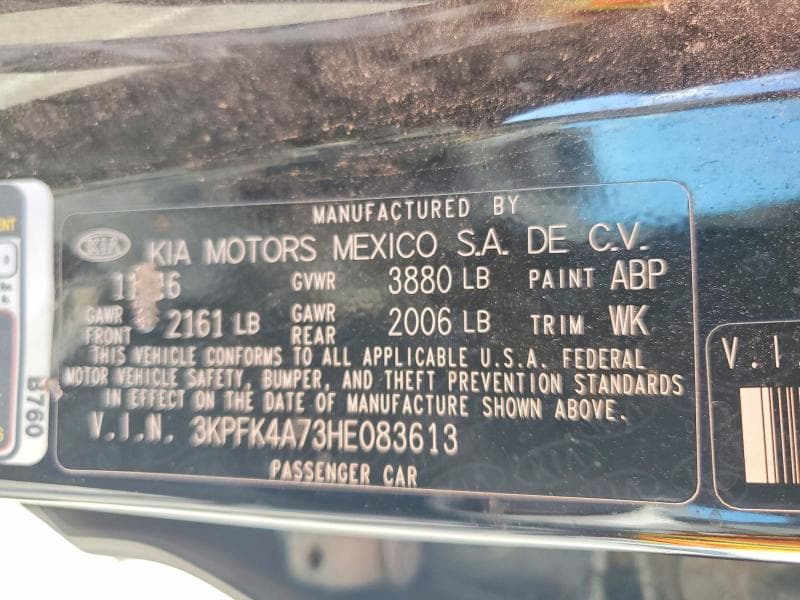 2017 KIA FORTE LX 12