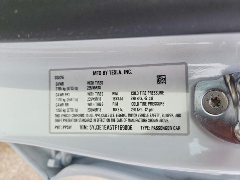 2026 TESLA MODEL 3 12