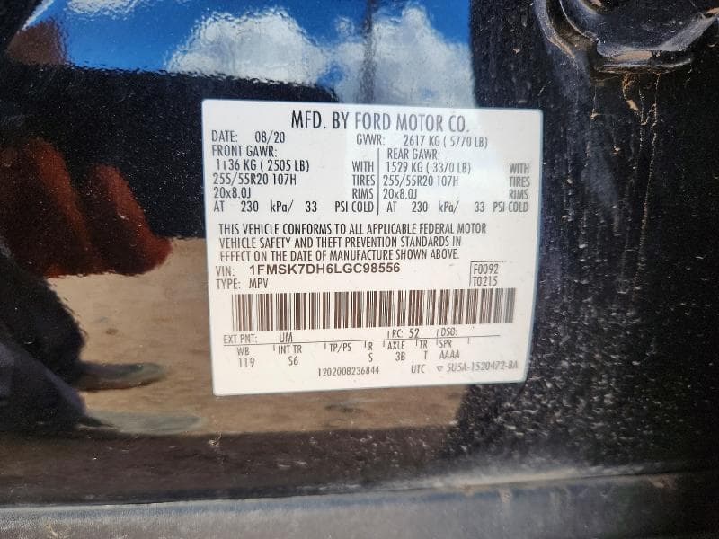 2020 FORD EXPLORER XLT 13