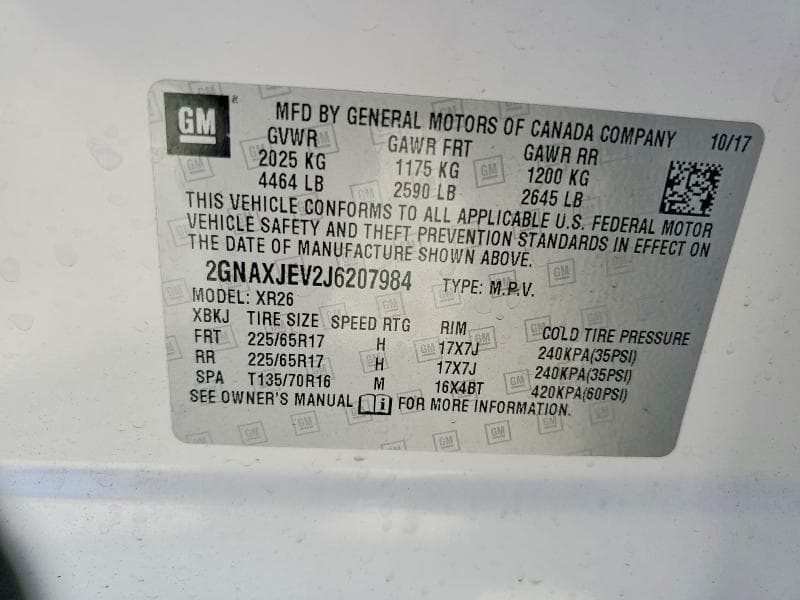 2018 CHEVROLET EQUINOX LT 12