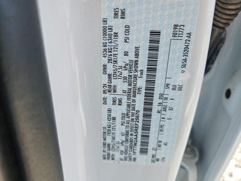 2024 FORD F250 SUPER DUTY 12