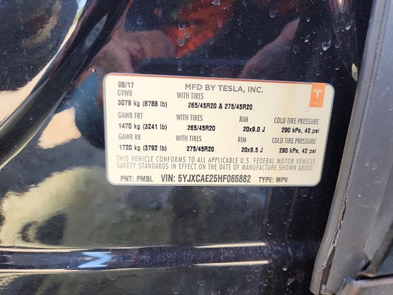 2017 TESLA MODEL X 13