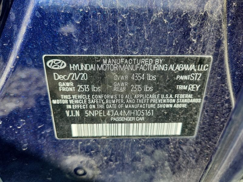 2021 HYUNDAI SONATA SEL 12