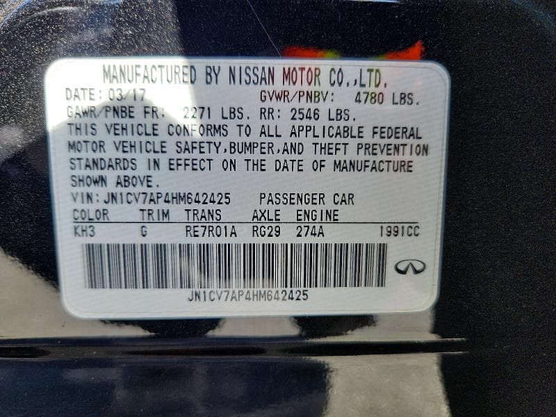 2017 INFINITI Q50 2.0T 12