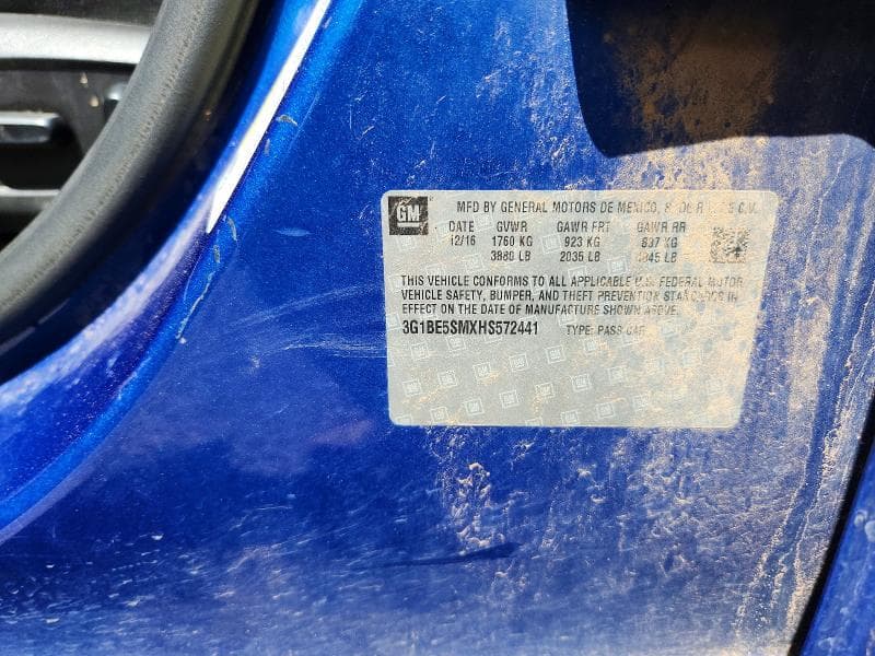 2017 CHEVROLET CRUZE LT 12