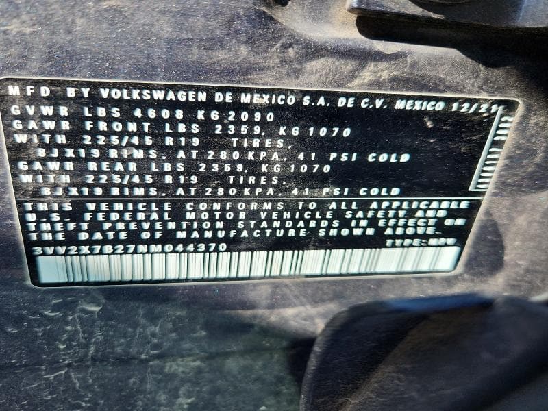 2022 VOLKSWAGEN TAOS SEL 13