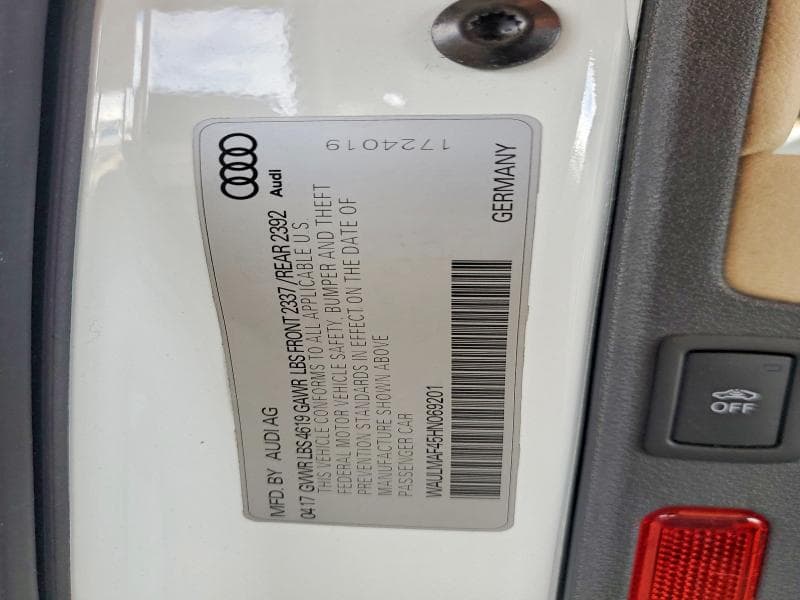 2017 AUDI A4 ULTRA PREMIUM PLUS 12