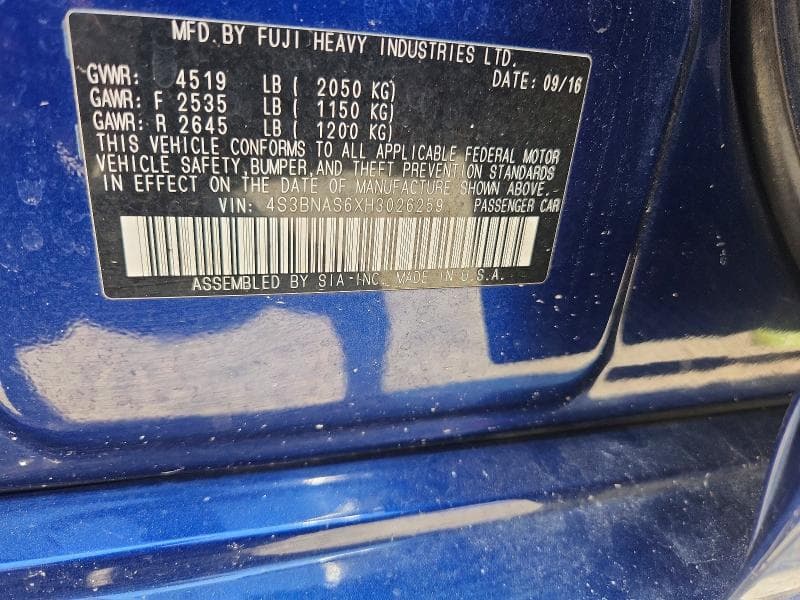 2017 SUBARU LEGACY SPORT 12
