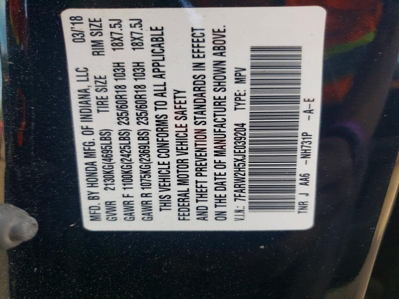 2018 HONDA CR-V EX 12