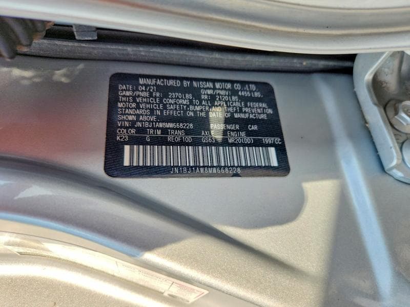 2021 NISSAN ROGUE SPORT S 13