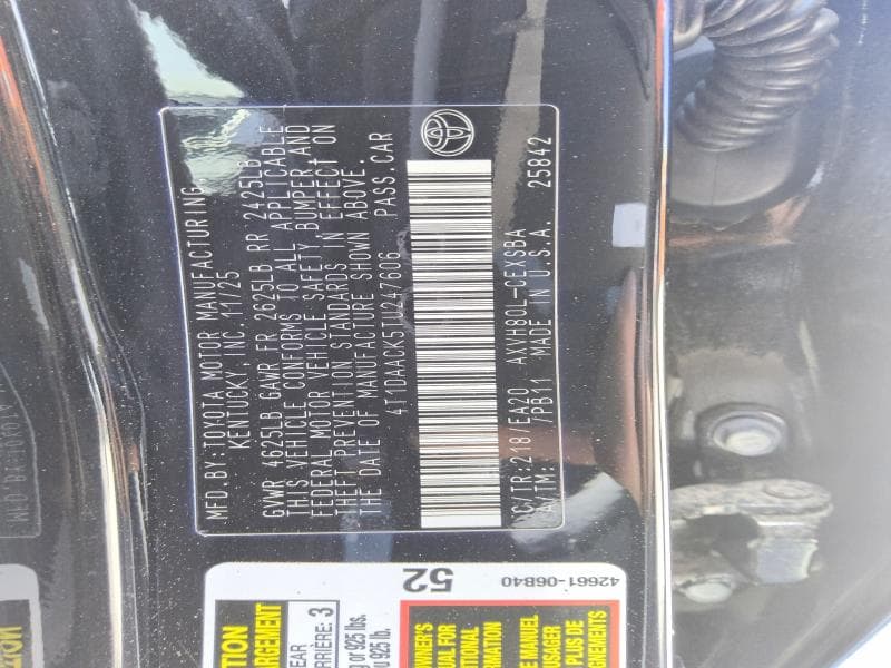 2026 TOYOTA CAMRY SE 12