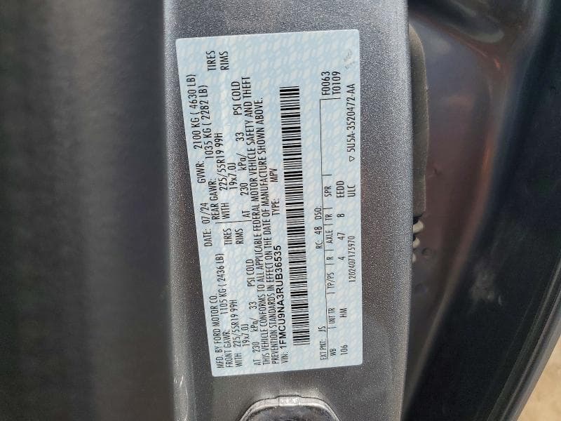 2024 FORD ESCAPE ST LINE SELECT 13
