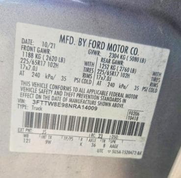 2022 FORD MAVERICK XL 12