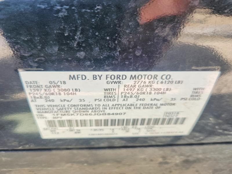 2018 FORD EXPLORER XLT 13