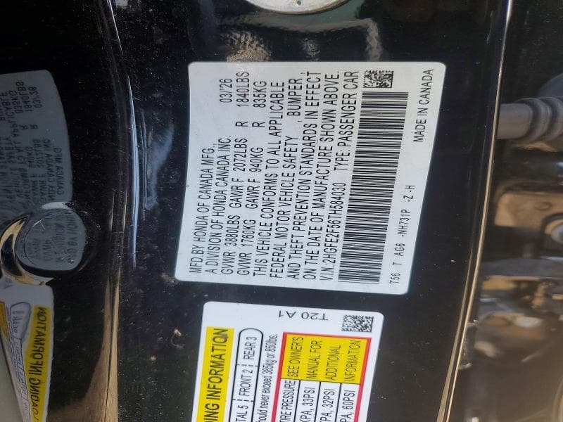 2026 HONDA CIVIC SPORT 12