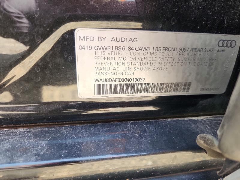 2019 AUDI A8 L 12