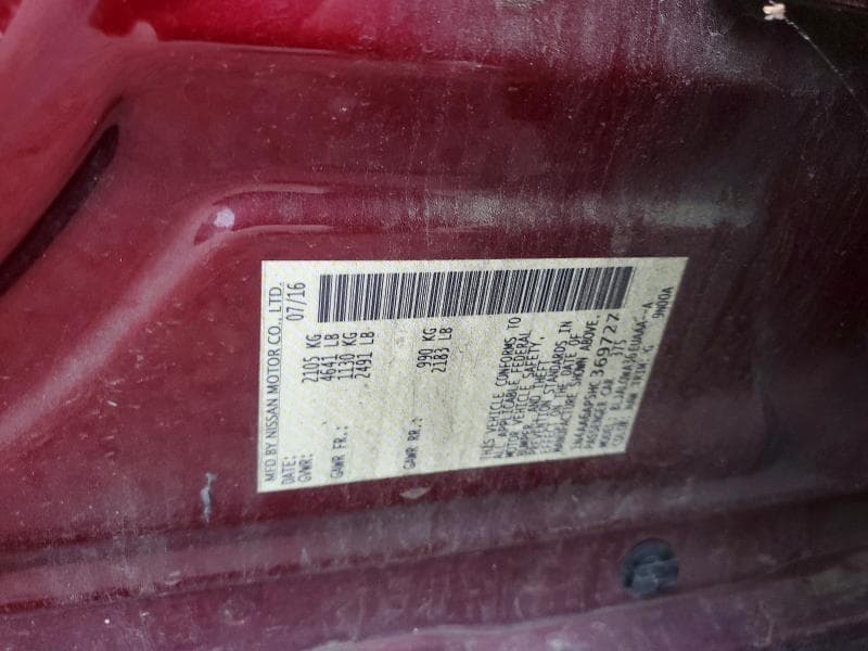 2017 NISSAN MAXIMA 3.5 S 12