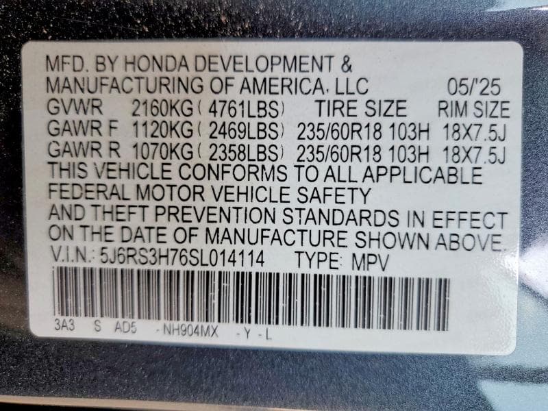 2025 HONDA CR-V EXL 12